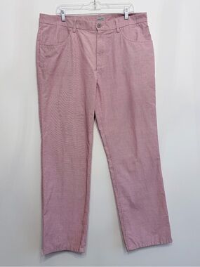 Ashworth Men’s 38 Red White Stripe Golf Pants Preppy